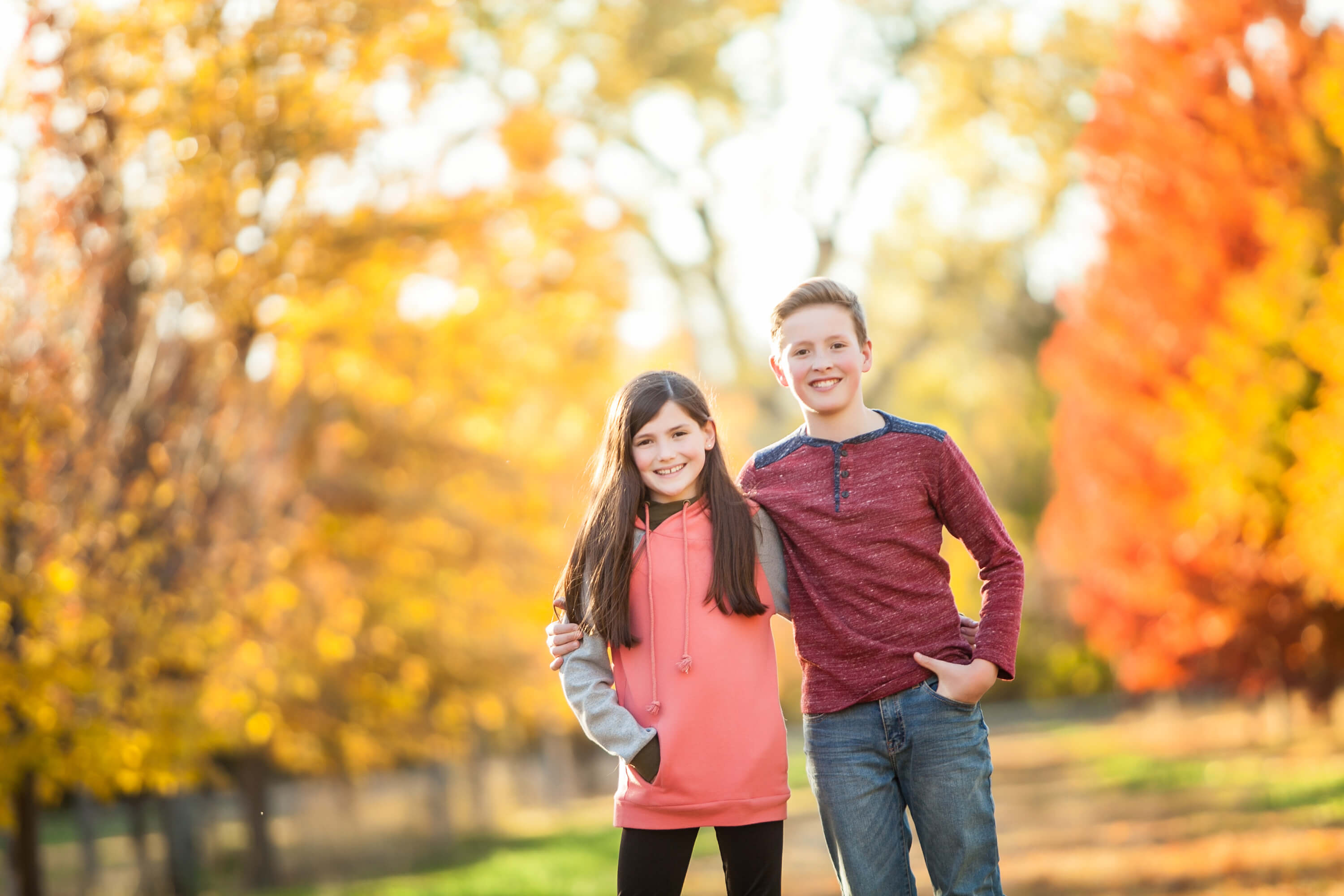 outside family pictures, fall family session